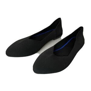 Women's Classic Pointy Toe Slip On Black Flats ShoesComfortable Ballet Sz 7
